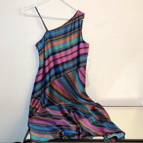 Maggy London One Shoulder Asymmetrical Dress Sz 6 - Picture 2 of 8